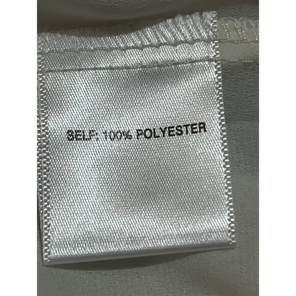 Floral Embroidered Ivory V-Neck Blouse Rose+Olive XL 100% Polyester - Picture 5 of 7